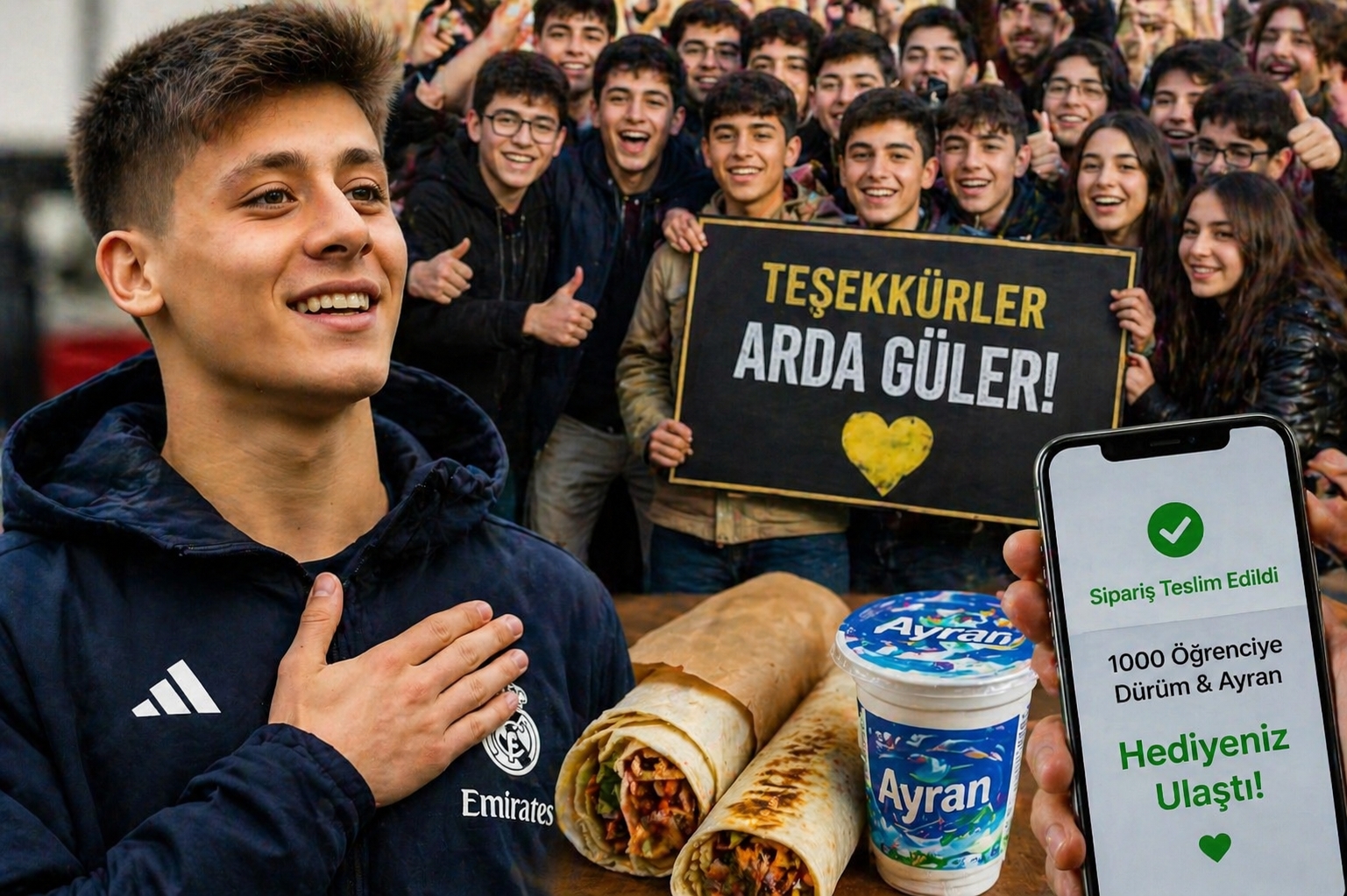 Arda Güler’den Örnek Hareket! 1000 Öğrenciye Anlamlı Jest